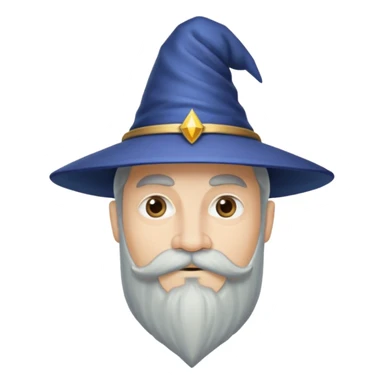 wizard with mustache sticker