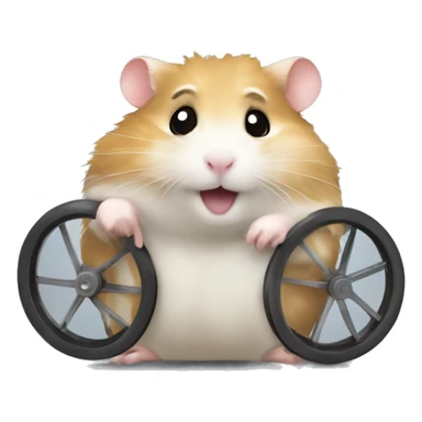 hamster qui court dans une roue sticker