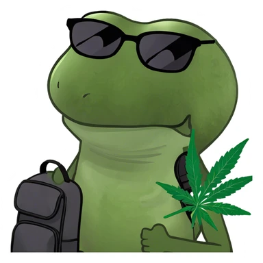 Marijuana leaf sticker