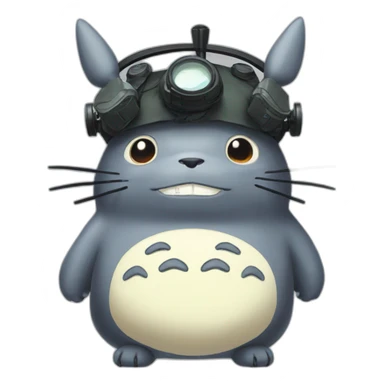 totoro with meta headset sticker