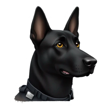 Black malinois police dog sticker
