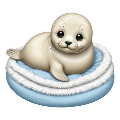 Baby seal in bed sticker