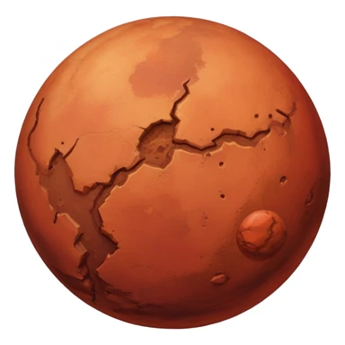 Mars is a round planet sticker