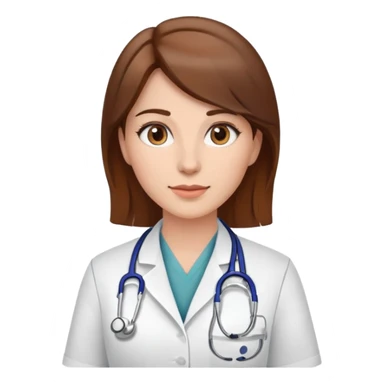 Woman veterinarian brown hair sticker