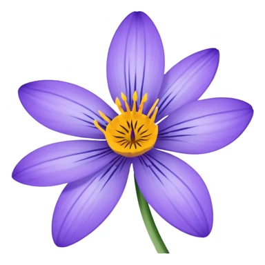 Blue eyed grass flower emoji sticker