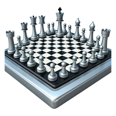 3d chessboard cyber sticker