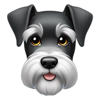 Black and silver Schnauzer sticker