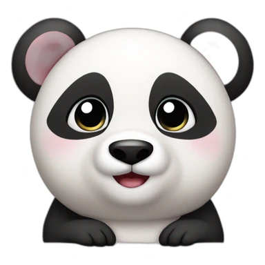 Shy panda blush sticker