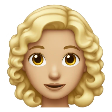 Blonde girl with curled hair and hazel eyes  sticker