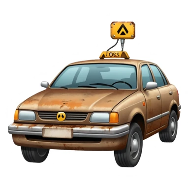 a tagging device on the bottom of a car sticker