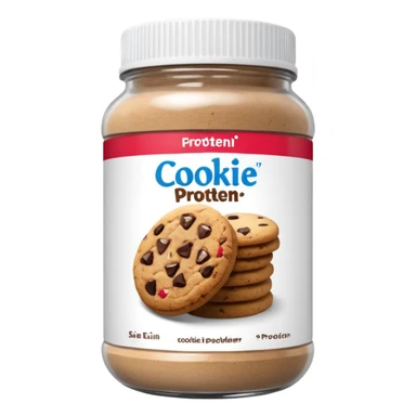 cookie protein powder jar labeled cookie picture icon sticker