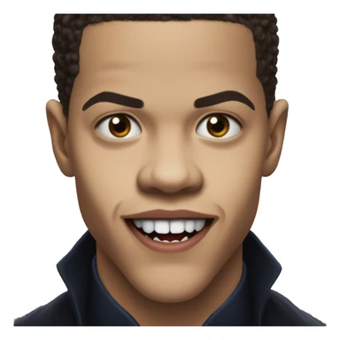 Actor Jacob Anderson as vampire Luis de Point Du Lac interview with the vampire fangs sticker