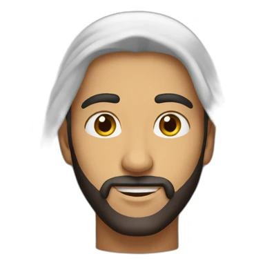homme arabe avec des cheveux long sticker