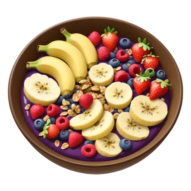 Vaso con açai, que lleve granola plátano arándanos y frutillas sticker