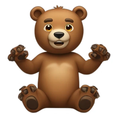 bear with 8 arms sticker