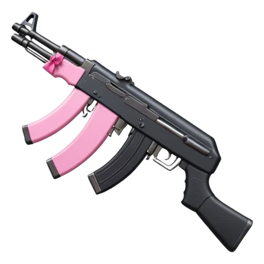All black Ak47 with pink bow on it  sticker