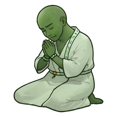 Someone praying on their knees  sticker