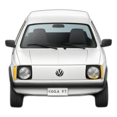 volkswagen gol bolinha branco sticker