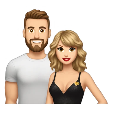Taylor Swift and Travis Kelce sticker