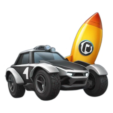 un pingouin qui conduit une voiture de rocket league sticker