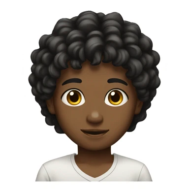 Egyptian Boy has black wavy boy  sticker