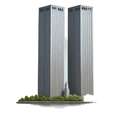 twin tower photorealistic sticker