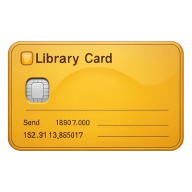 Library card
 sticker