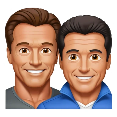 Arnold Schwarzenegger and Sylvester Stallone sticker