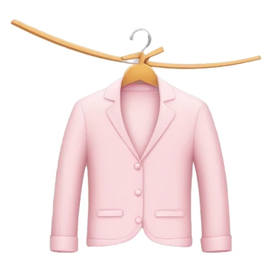 Light pink clothes, hanger with bow sticker