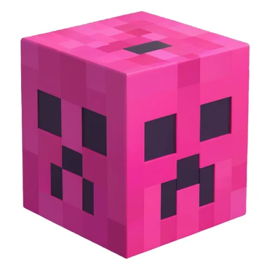 pink Minecraft block icon sticker