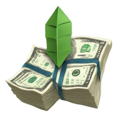 money growing infographic upward arrow sticker