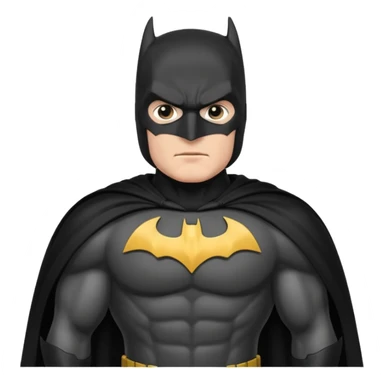 caucasian batman standing sticker