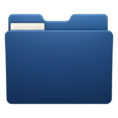 a dark blue file with blank name label on it sticker