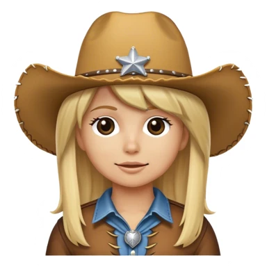 Blonde Yorkie cowboy hat sticker