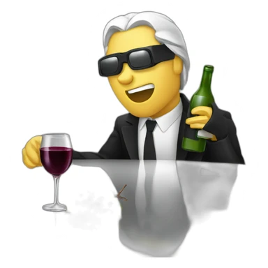 matrix neo drinking wine sticker