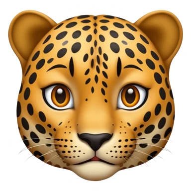 leopardo con manchas grandes emoji, expresivo sticker