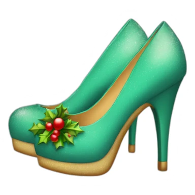 Chirstmas high heel shoe sticker