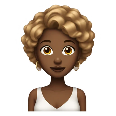 glamorous black girl with light brown hair sticker