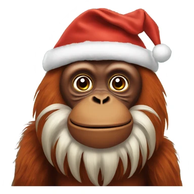 Christmas orangutan sticker