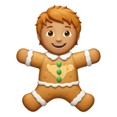 ginger man biscuit sticker