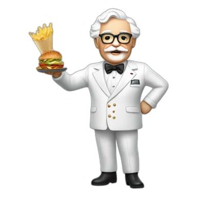 Colonel sanders celebrating sticker