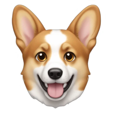 My white skinned brother wanting a corgi with two ears sticker