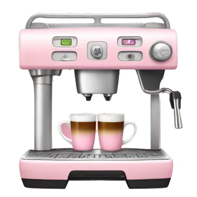 Light Pink coffee machine  sticker