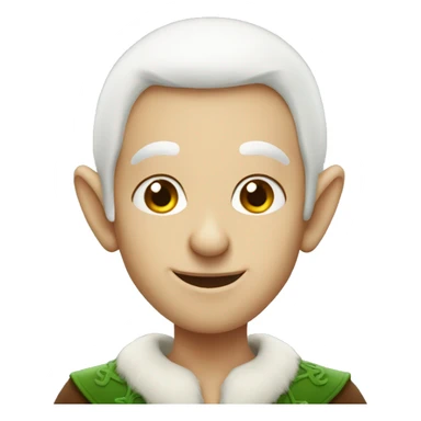 White Norman elf sticker