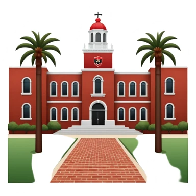 San Diego State University iconic campus landmark, red and black colors sticker