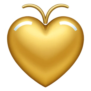 coração dourado sticker