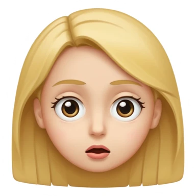 Face looking to the side with wide eyes and low mouth with raised eyebrows (the viral face for this is a bad idea, but we’re totally gonna do it together anyway) make it a girl and make them tilting their head to the side, looking at me with side eyes and mouth closed sticker