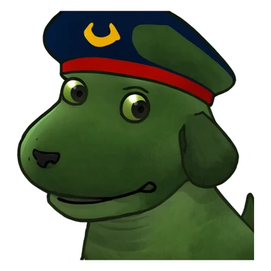 poodle with hat red  sticker