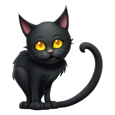 Evil mischievous black cat  sticker