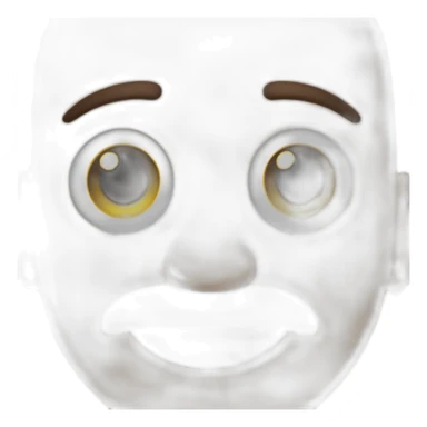 Macro zoom ultra detail of a strange man's face sticker